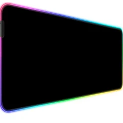 Alfombrilla ratón Gaming XXL con luces LED 80 x 30 cm
