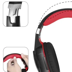 Auriculares Gaming con LED y control de volumen para consola PS4, XBOX y PC Rojo