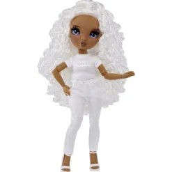 BABY born - Muñeca Fashion DIY colorear y crear - ojos morados, pelo rizado, top y zapatos extra, rotuladores arcoiris