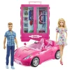 Barbie - Barbie y Ken con vehículo y armario