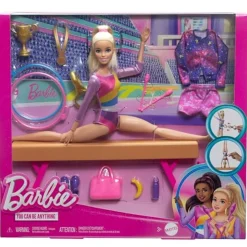 Barbie - Conjunto Muñeca Gimnasta con Barra y Accesorios ㅤ
