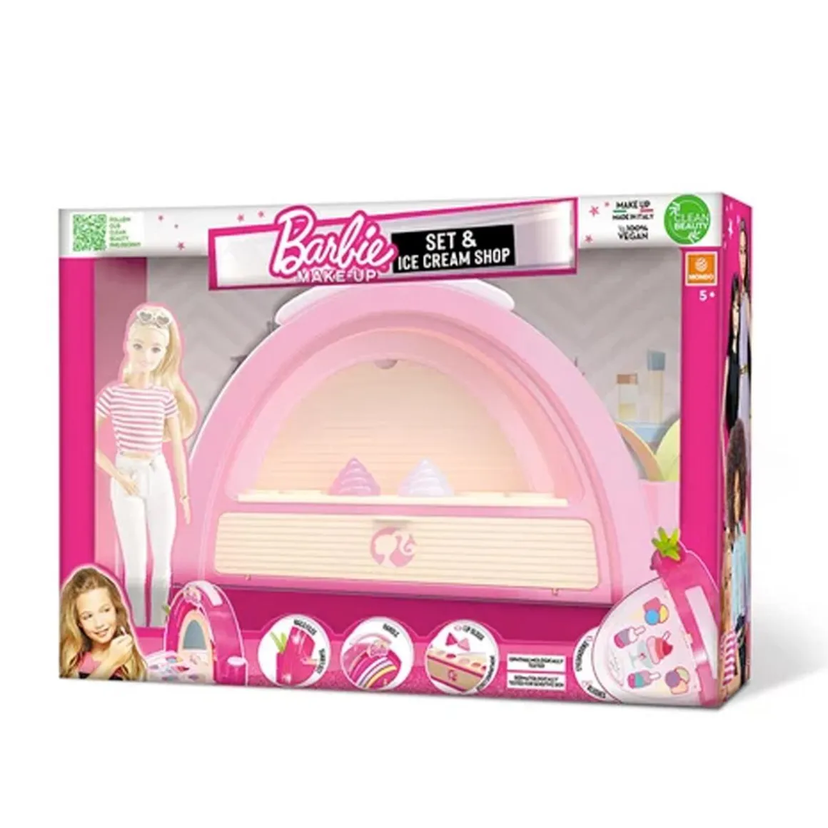 Barbie - Estuche heladería de maquillaje de Barbie