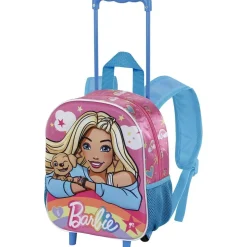 Barbie - Mochila infantil 3D con ruedas, Rosa ㅤ