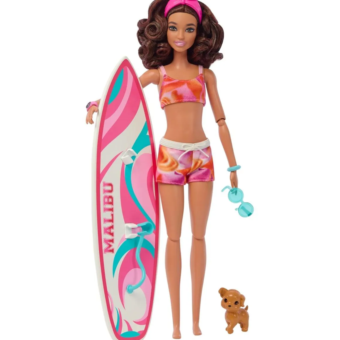 Barbie - Muñeca Barbie con tabla de surf y accesorios ㅤ
