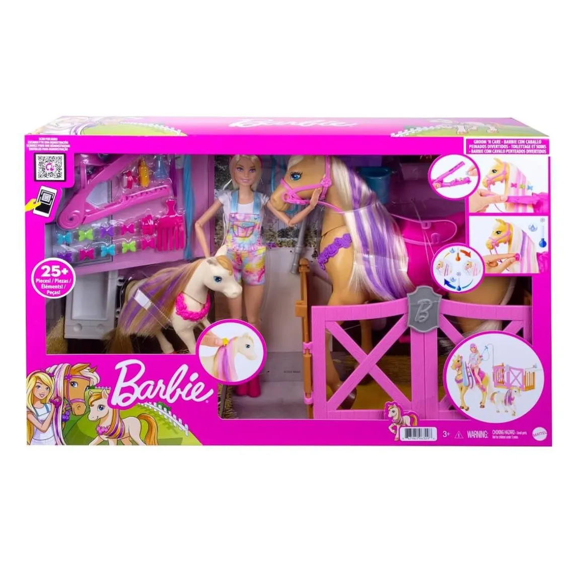 Barbie - Muñeca con caballo y poni