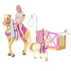 Barbie - Muñeca con caballo y poni