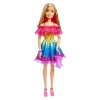 Barbie - Muñeca de 71 cm con vestido arcoíris