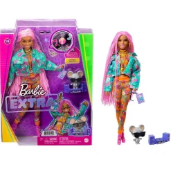 Barbie - Muñeca Extra - Trenzas rosas