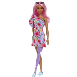 Barbie - Muñeca Fashionista con Gafas y Vestido Floral ㅤ