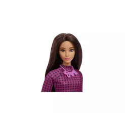 Barbie - Muñeca fashionista - vestido rosa a cuadros