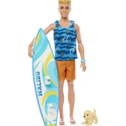 Barbie - Muñeco Ken con tabla de surf ㅤ