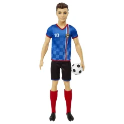 Barbie - Muñeco Ken Futbolista Camiseta Azul
