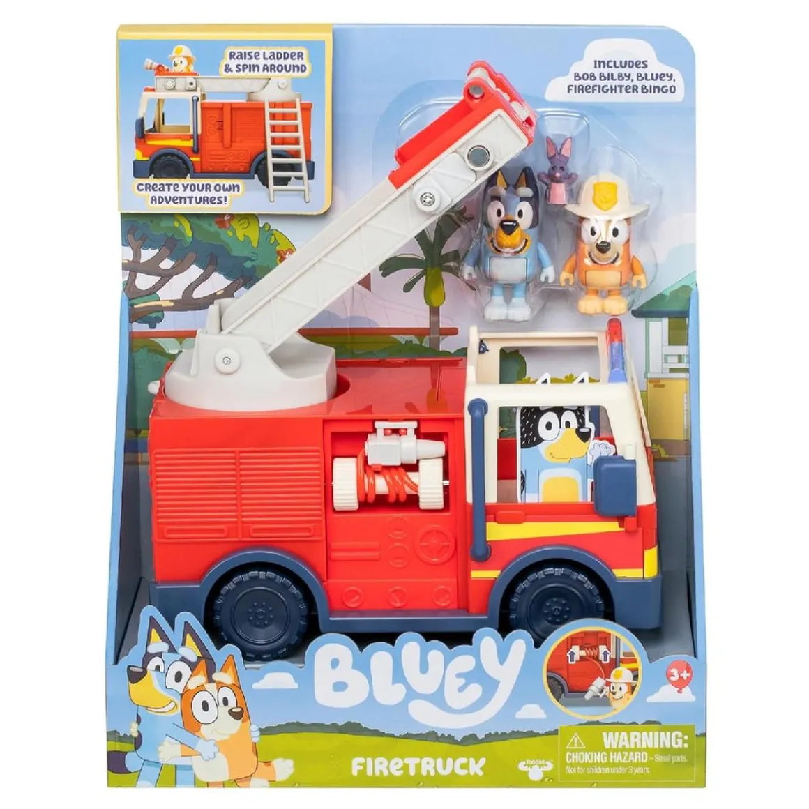 Bluey - Camión de bomberos con figuras