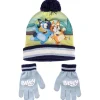 Bluey - Conjunto gorro y guantes azul y blanco