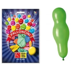 Bolsa con 28 globos de distintas formas