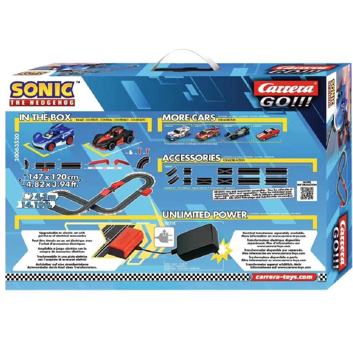 Carrera Go!!! - Circuito de carreras Sonic + Shadow 4,3m