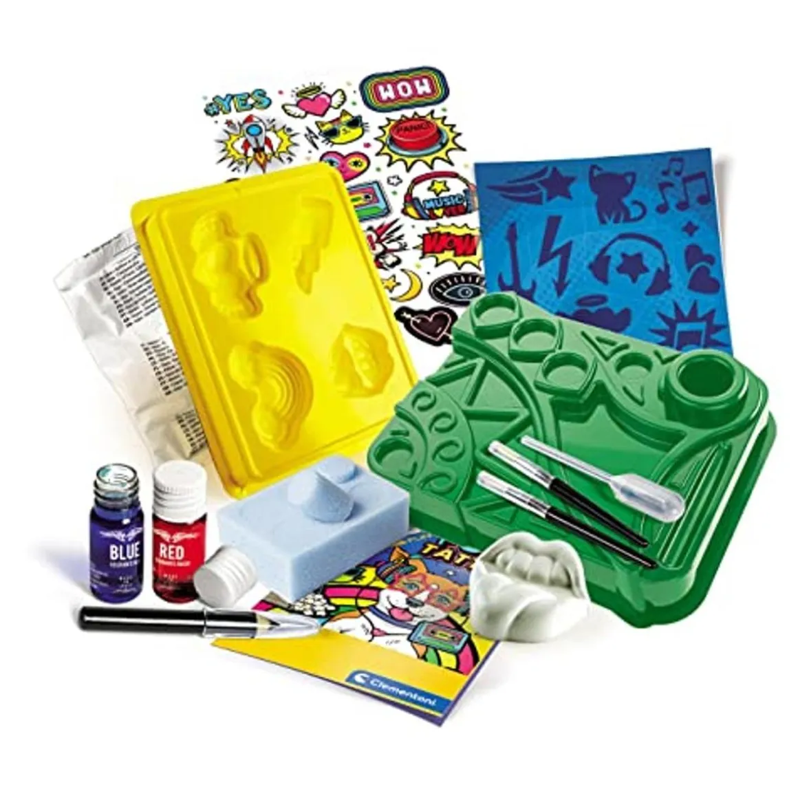 Clementoni - Juego educativo de ciencias para hacer tatuajes y calcomanías personalizadas ㅤ