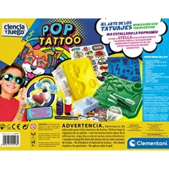 Clementoni - Juego educativo de ciencias para hacer tatuajes y calcomanías personalizadas ㅤ