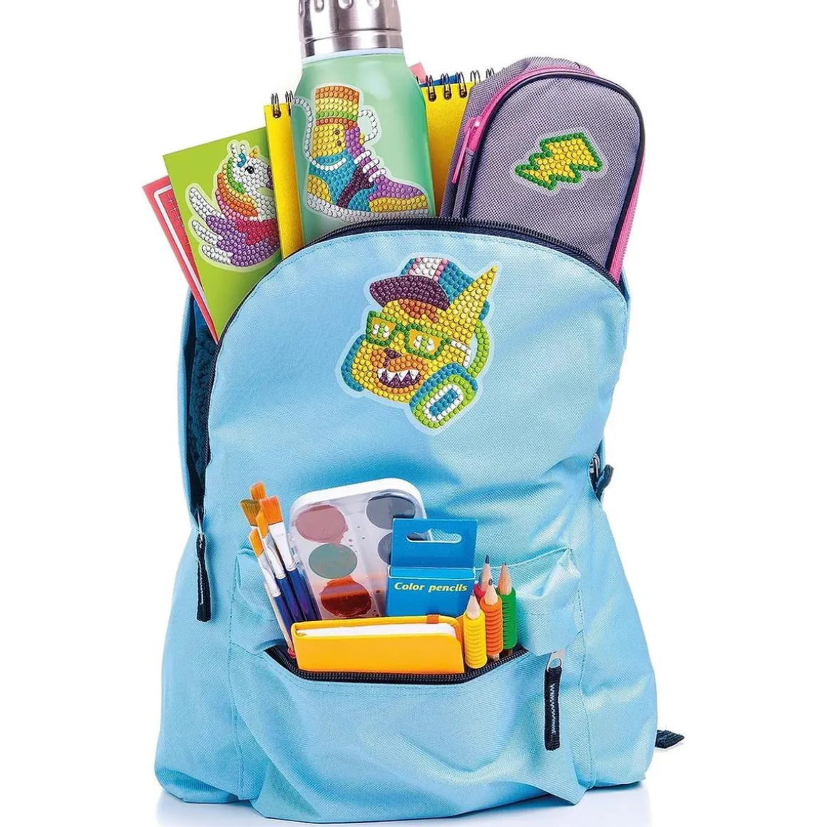 Clementoni - Kit de pegatinas 3D brillantes y diamantes creativo para regalo