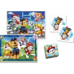 Clementoni - Patrulla Canina - Edukit 4 en 1 con puzzle y juego de memoria Patrulla Canina ㅤ