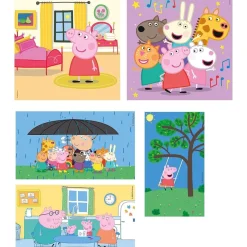 Clementoni - Peppa Pig - Puzzle Infantil Multicolor 10 en 1, de distinto tamaño para montar progresivamente ㅤ