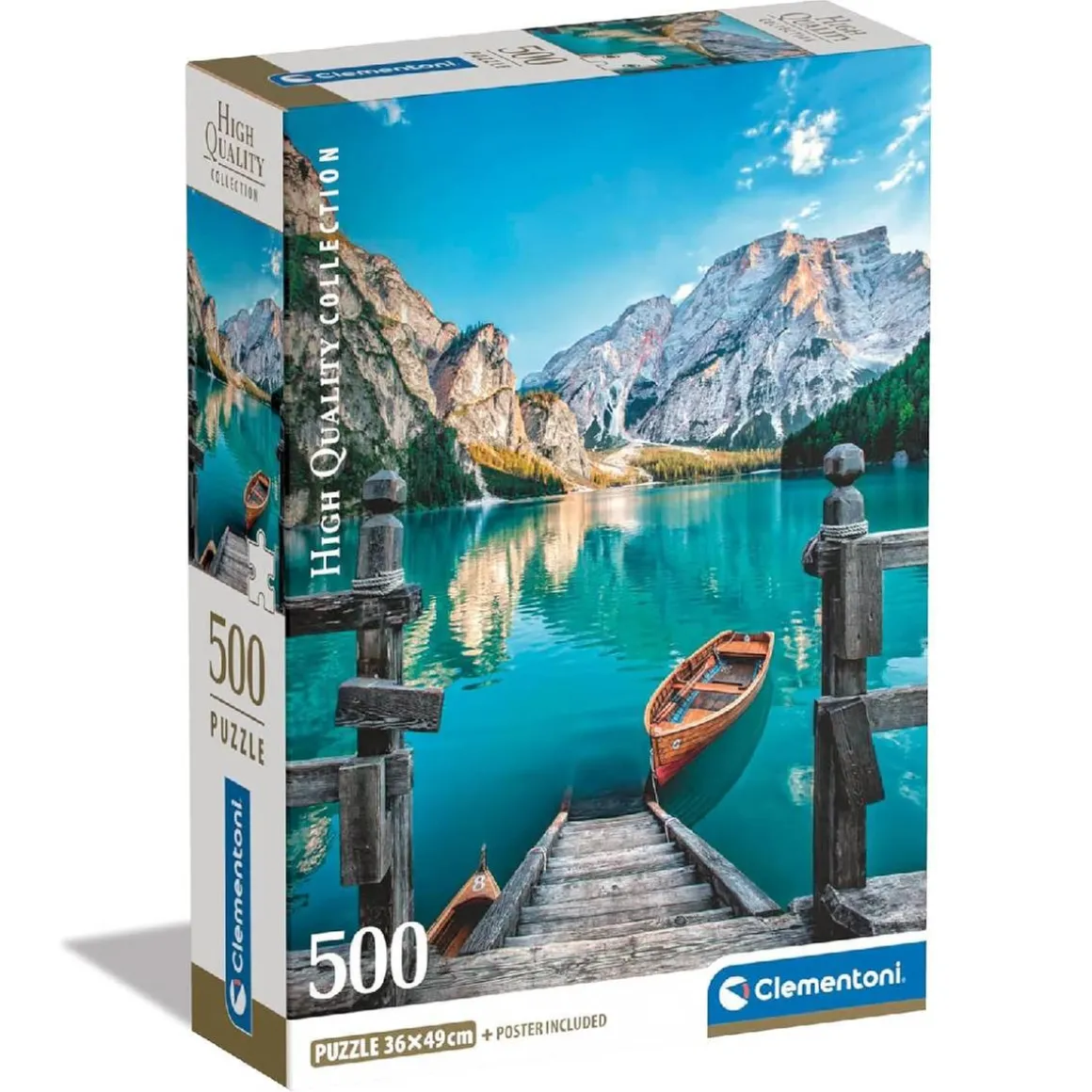 Clementoni - Puzzle 500 piezas High Quality Collection - Braies Lake