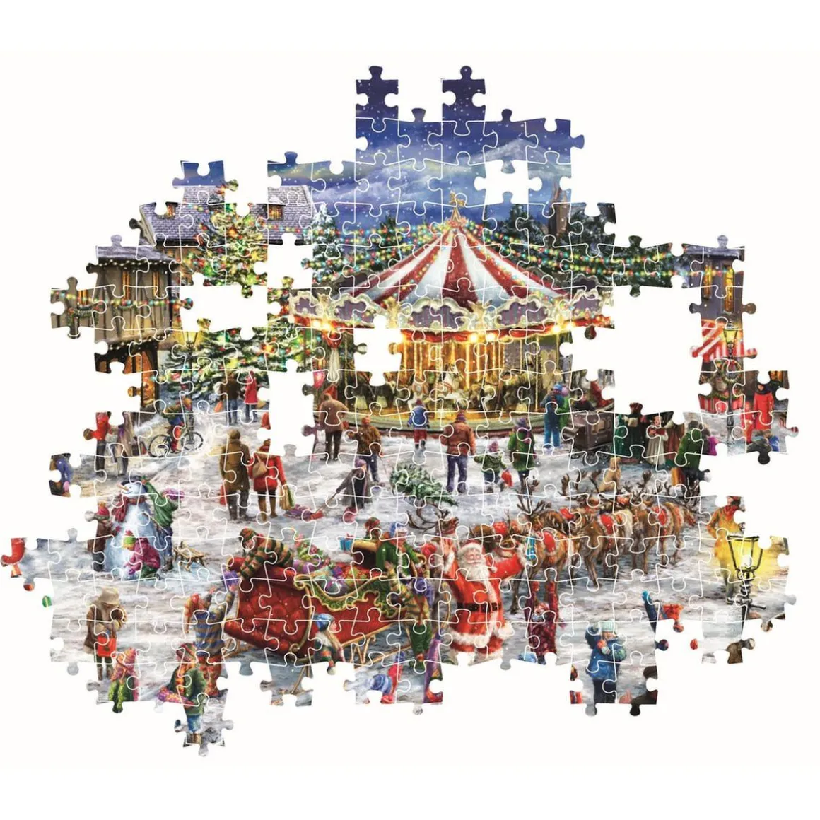Clementoni - Puzzle 1500 piezas - Feria de navidad