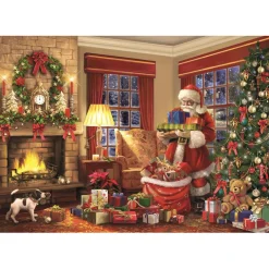 Clementoni - Puzzle 1000 piezas - Visita de Papá Noel