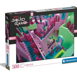 Clementoni - Puzzle Juego del Calamar, 500 piezas, multicolor ㅤ