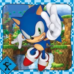 Clementoni - Puzzle Sonic Supercolor 3x48 Piezas ㅤ
