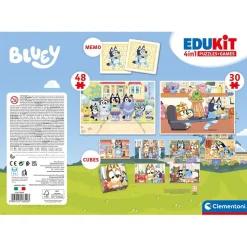 Clementoni - Puzzles Edukit 4 en 1 Bluey