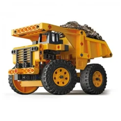 Clementoni - Set de construcción Mechanics Camión minero con instrucciones en App ㅤ