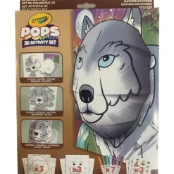 Crayola - Juego de páginas para colorear y construir obras de arte tridimensionales, tema naturaleza salvaje