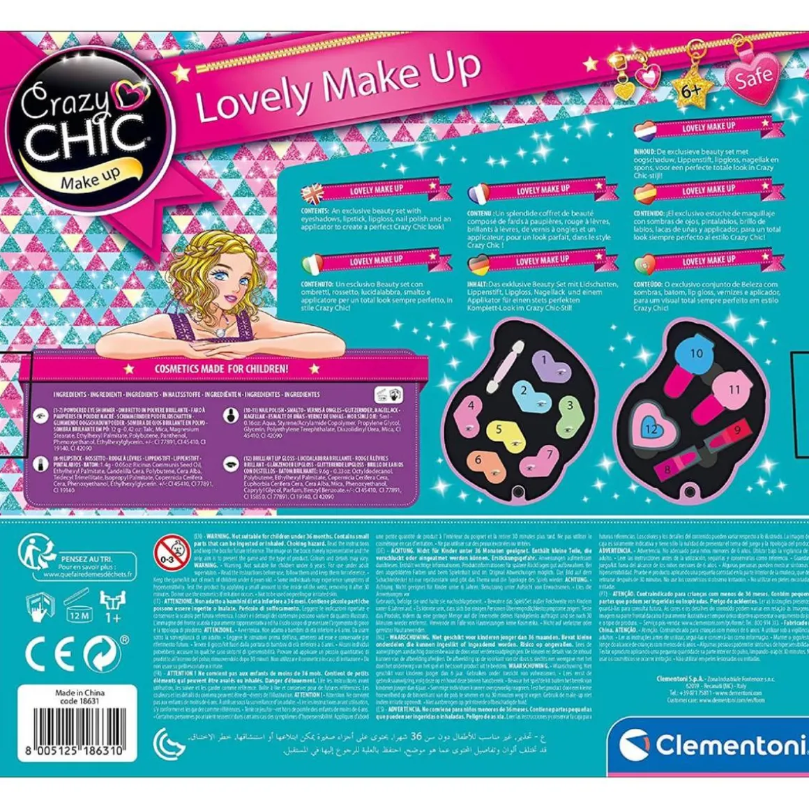Crazy Chic - Neceser maquillaje unicornio