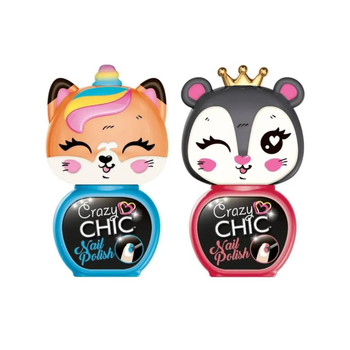 Crazy Chic - Pack 2 Esmaltes de Uñas Animales (varios modelos)