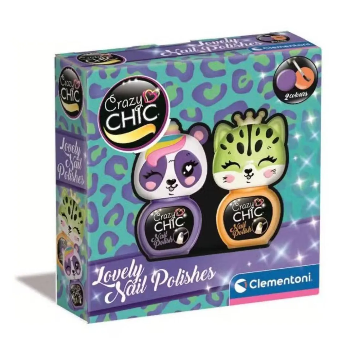Crazy Chic - Pack 2 Esmaltes de Uñas Animales (varios modelos)