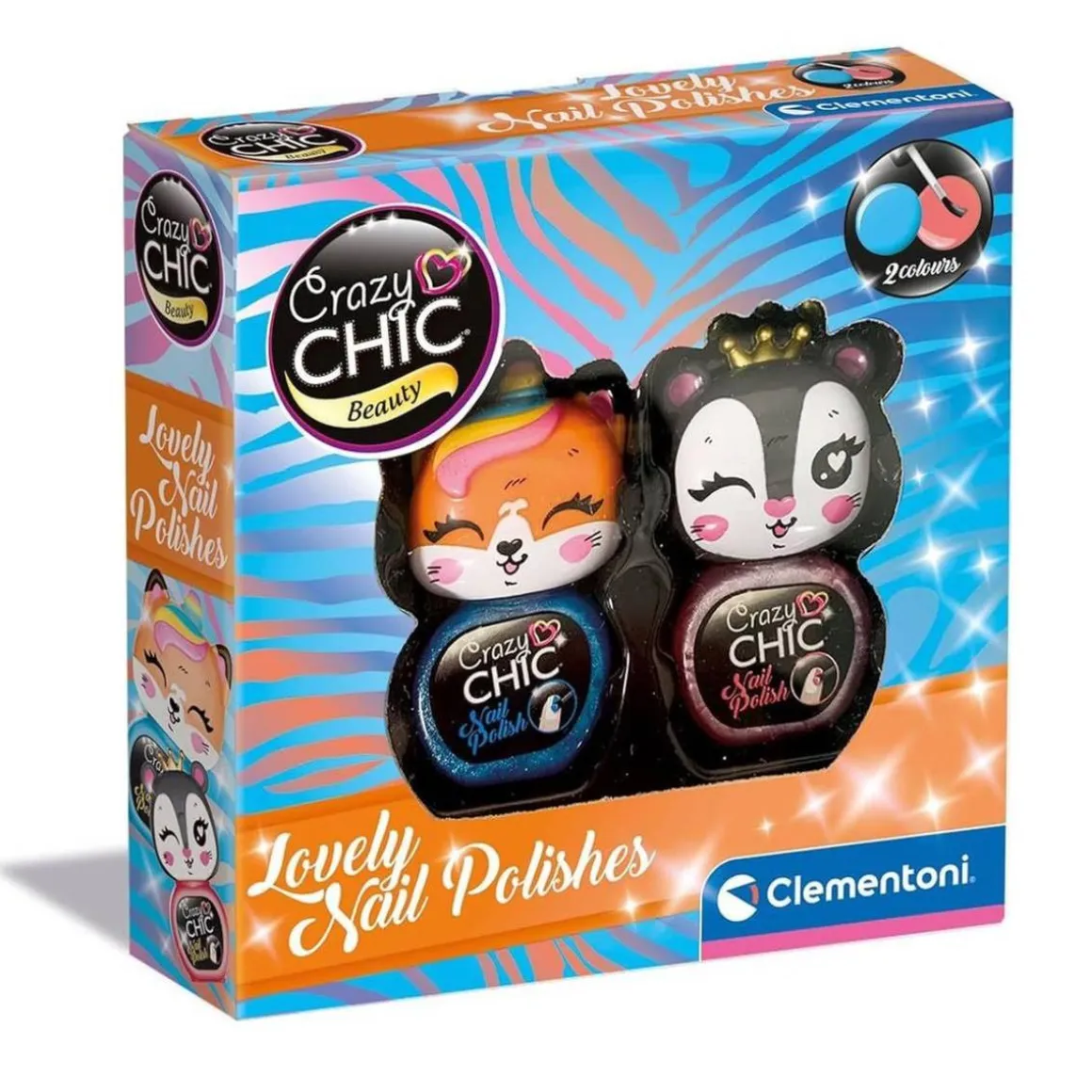Crazy Chic - Pack 2 Esmaltes de Uñas Animales (varios modelos)