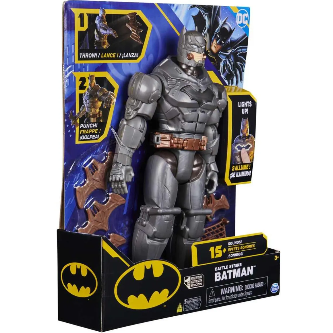 DC Cómics - Batman - Figura articulada electrónica Batman 30 cm con accesorios y sonidos ㅤ