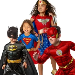 DC Cómics - Disfraz Flash clásico con pecho musculoso y máscara para Halloween y Carnaval ㅤ