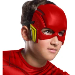 DC Cómics - Disfraz infantil Flash Deluxe, Jumpsuit musculoso y máscara ㅤ
