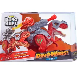 Dino Wars T-Rex electrónico con movimiento y lanzador ㅤ
