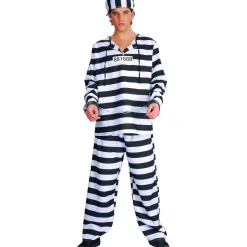 Disfraz carcelario adulto negro ㅤ