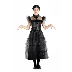 Disfraz de baile Rave'N Dance estilo Wednesday Addams, color negro, talla S ㅤ
