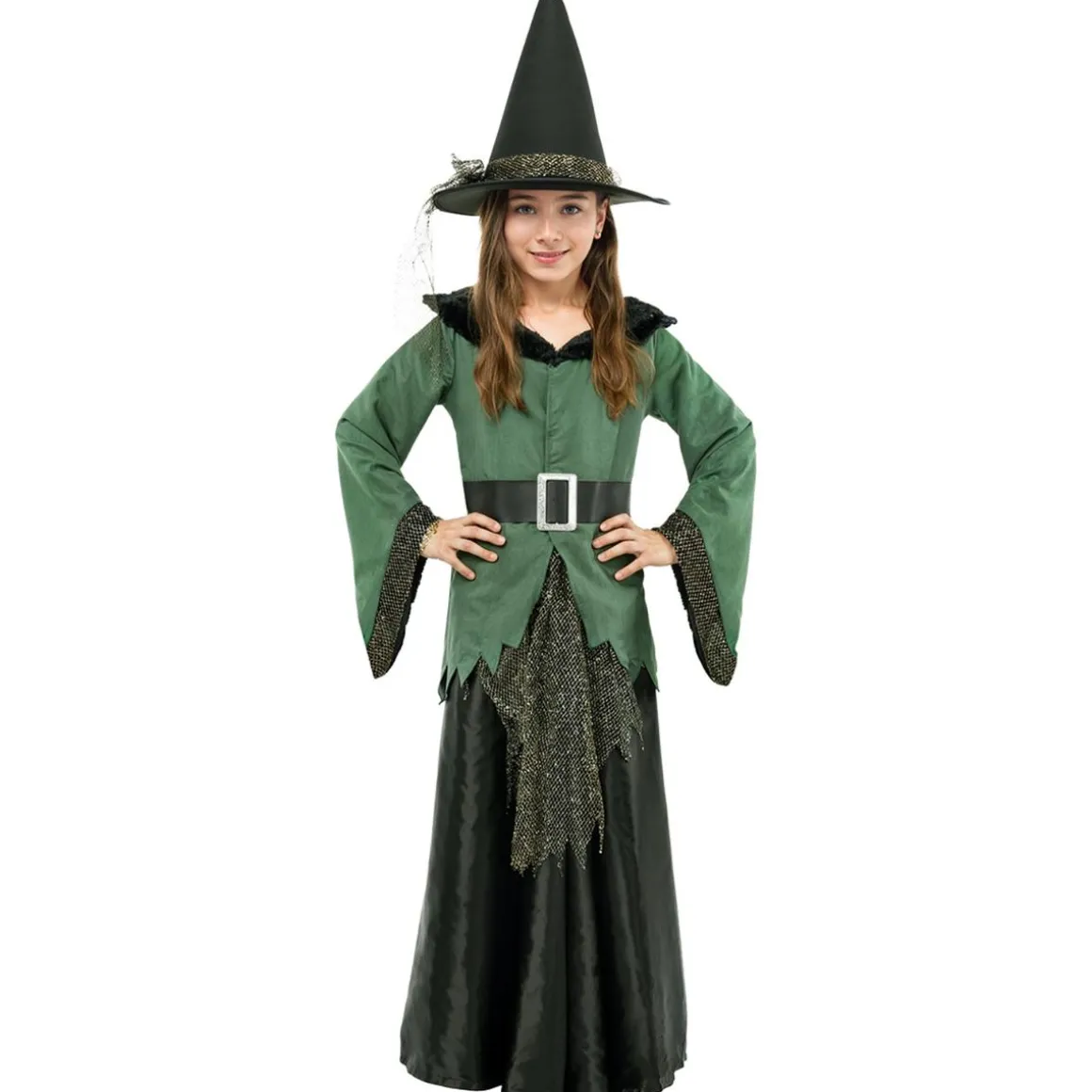 Disfraz de bruja deluxe niña 5-6 años