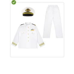 Disfraz de capitán de la marina para hombre XL