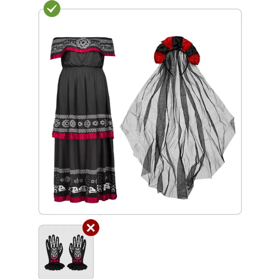 Disfraz de Catrina mujer XL