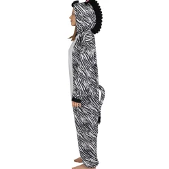 Disfraz de cebra onesie adulto L-XL