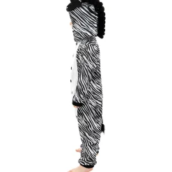 Disfraz de cebra onesie para niños 7-9 años