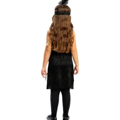 Disfraz de charlestón negro para niña 3-4 años