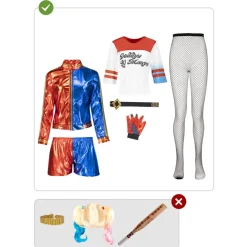 Disfraz de Harley Quinn Escuadrón Suicida XL